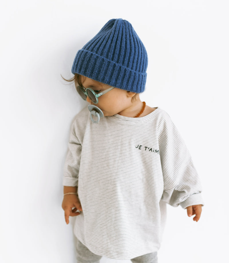 Oversize longsleeve Je T'aime - Tiny Stripes