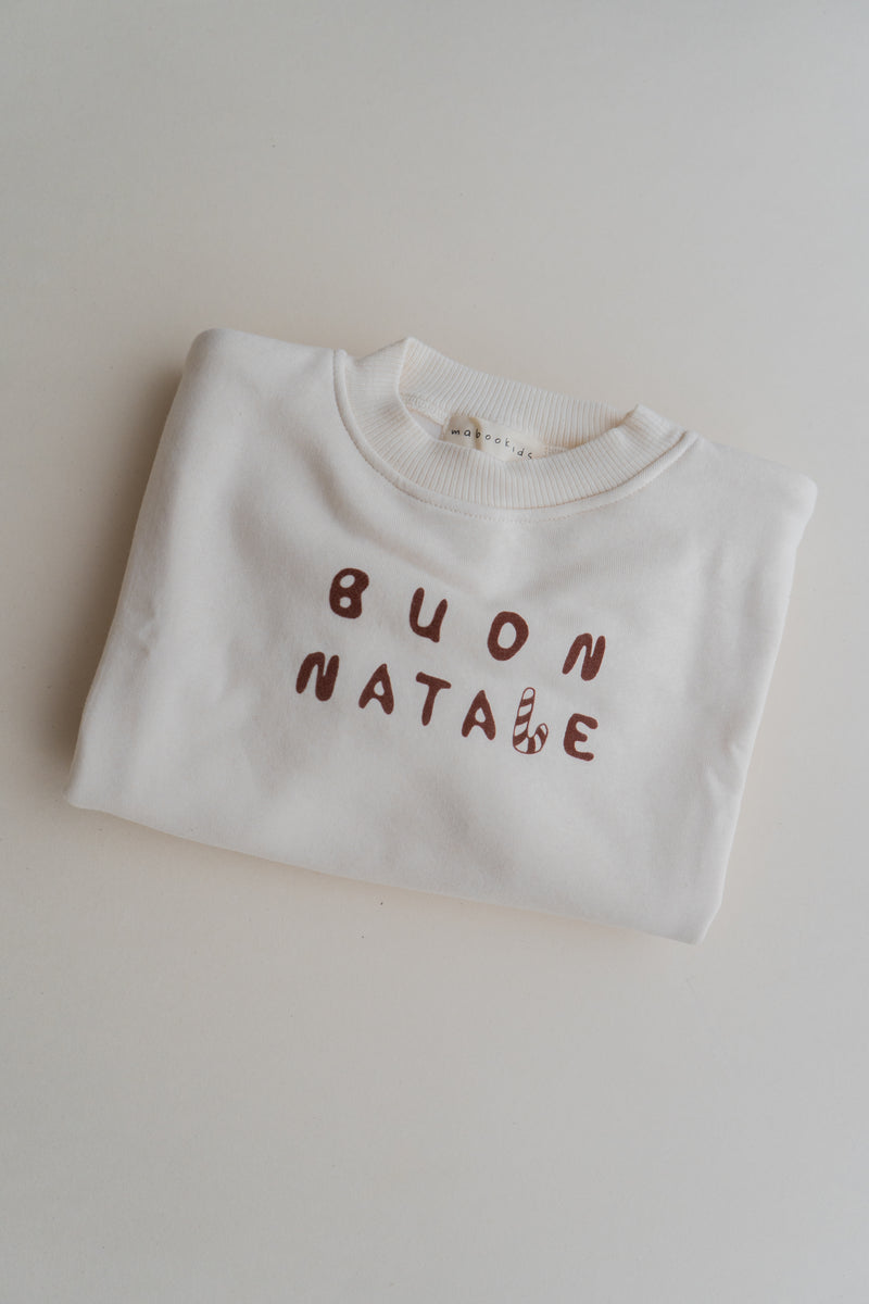 Oversize Sweater Buon Natale - Oat