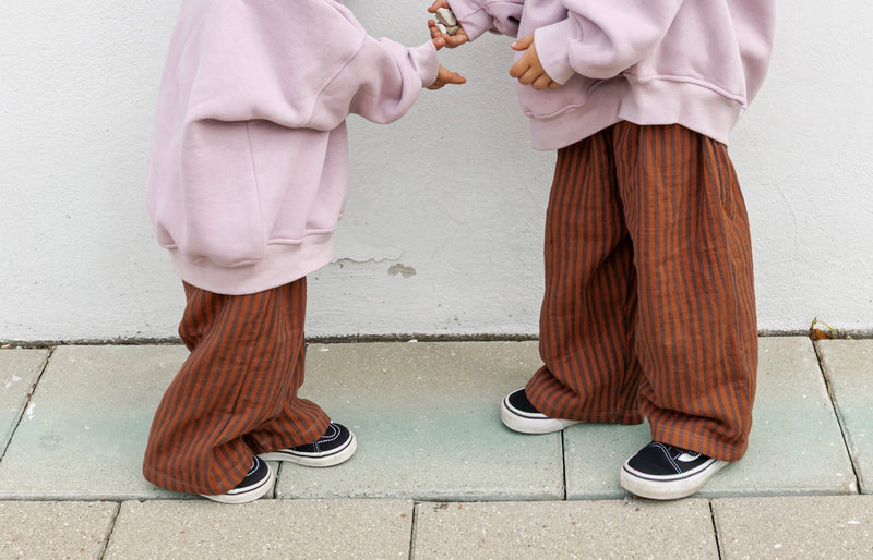 Summer Pants Grid - Oat / Green