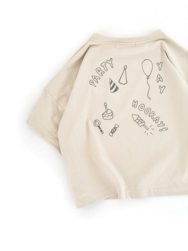 Create your individual (birthday) oversize shirt - light sand