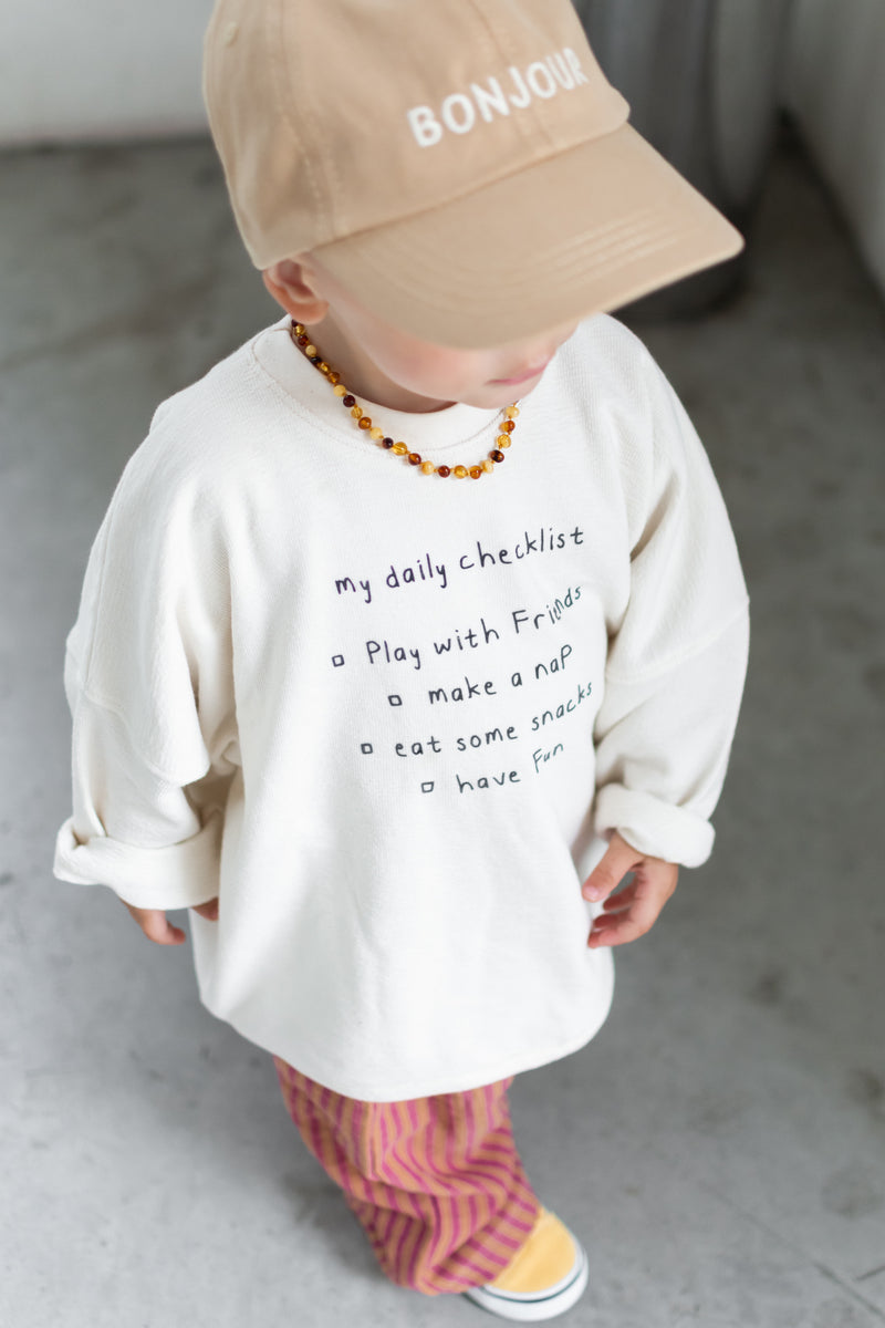 Oversize Sweatshirt Tini Pizza - Coconut Milk