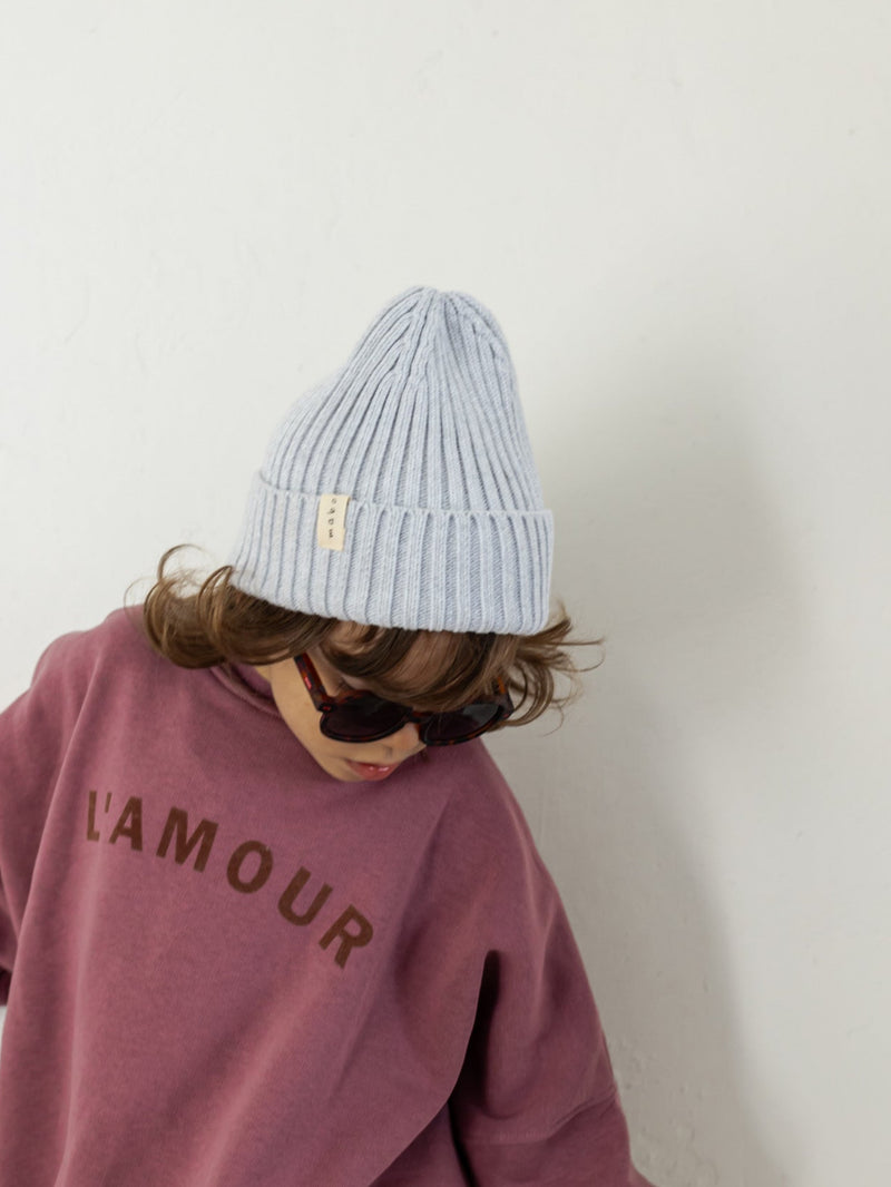 Knit Beanie - Light Grey