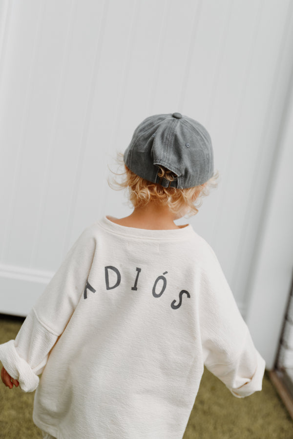 Oversize Sweatshirt Hola Adios - Coconut Milk
