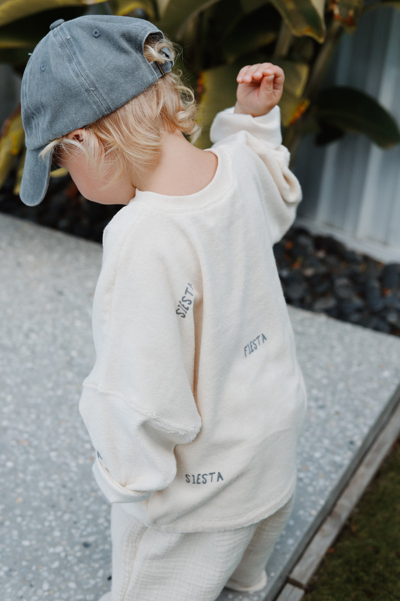 Oversize Sweatshirt all over Fiesta Siesta - Frottee Oat