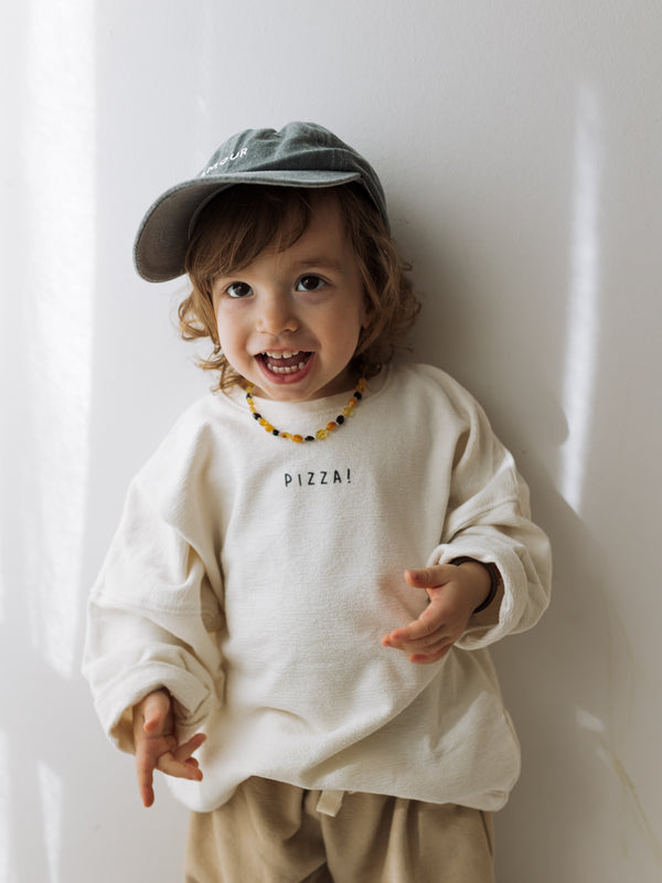Oversize Sweatshirt Tini Pizza - Coconut Milk