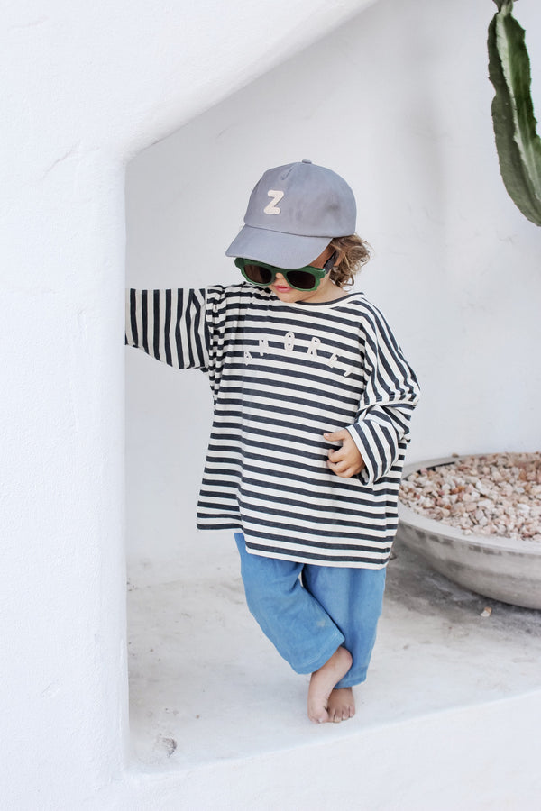 Oversize Longsleeve Amore - Stripes Dark Grey