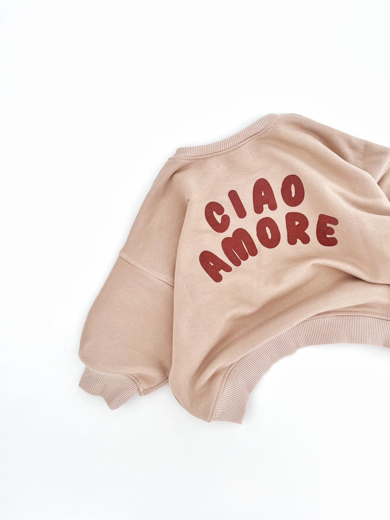 Oversized Sweater Ciao Amore - Camel