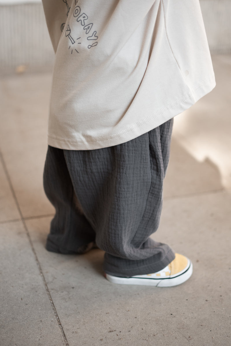 Summer Pants Grid - Oat / Green