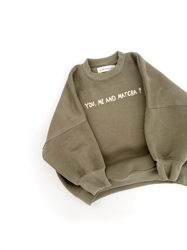 Oversize Sweater Matchaclub - Oliv