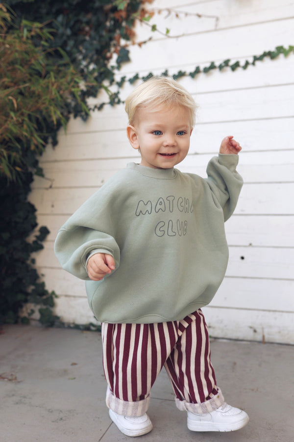 Comfy Pants - Burgundy Stripes