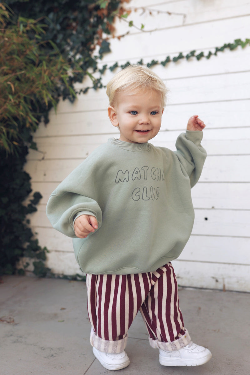 Comfy Pants - Burgundy Stripes
