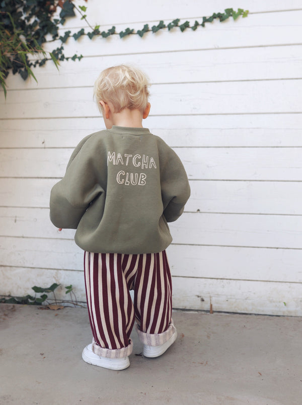 Comfy Pants - Burgundy Stripes