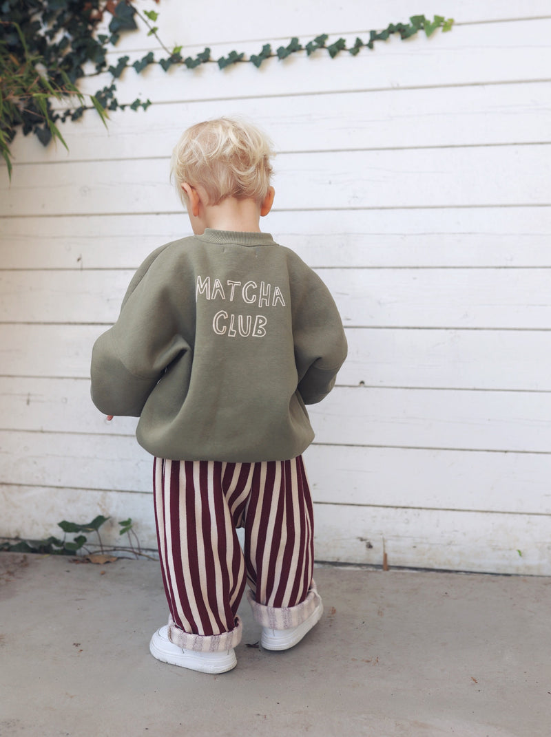Comfy Pants - Burgundy Stripes