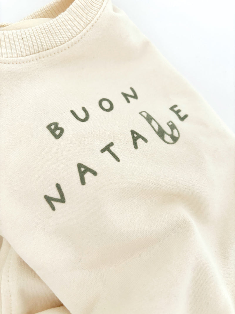 Oversize Sweatshirt Buon Natale - Vanilla