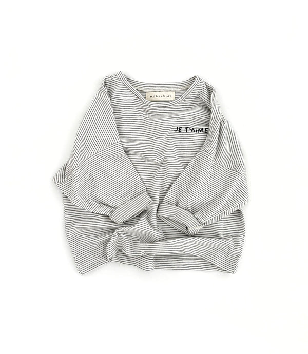 Oversize Longsleeve Je T'aime - Tiny Stripes