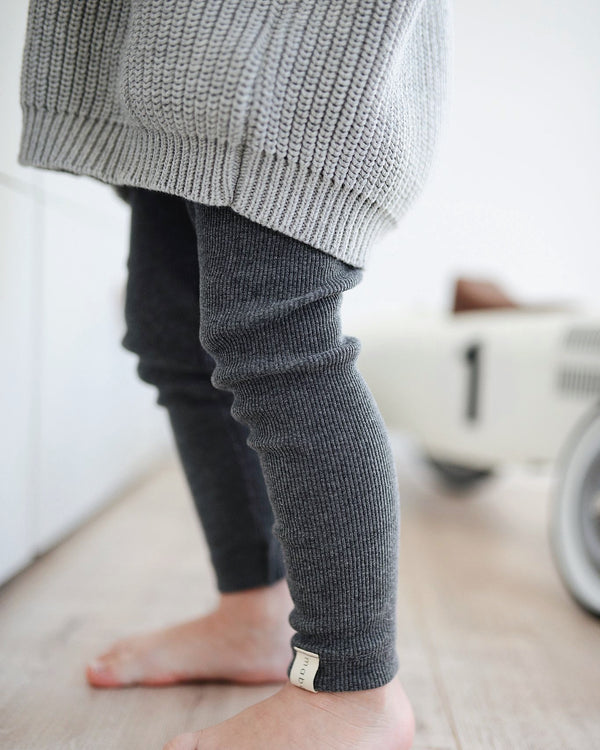 Legging Rib Dark Grey - Oh la la.