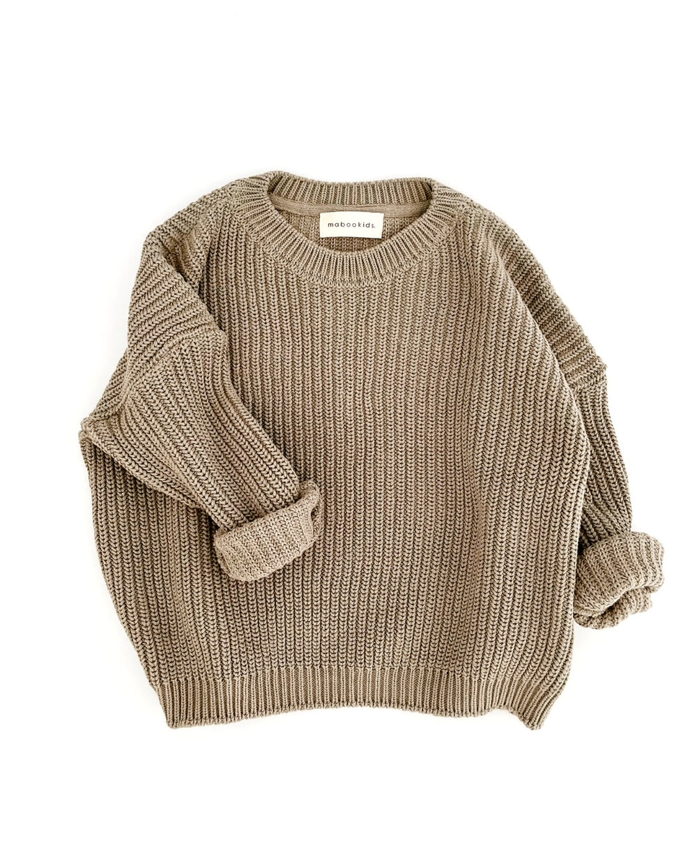 Chunky Knit Sweater Smokey Olive – Mabookids - Main Image