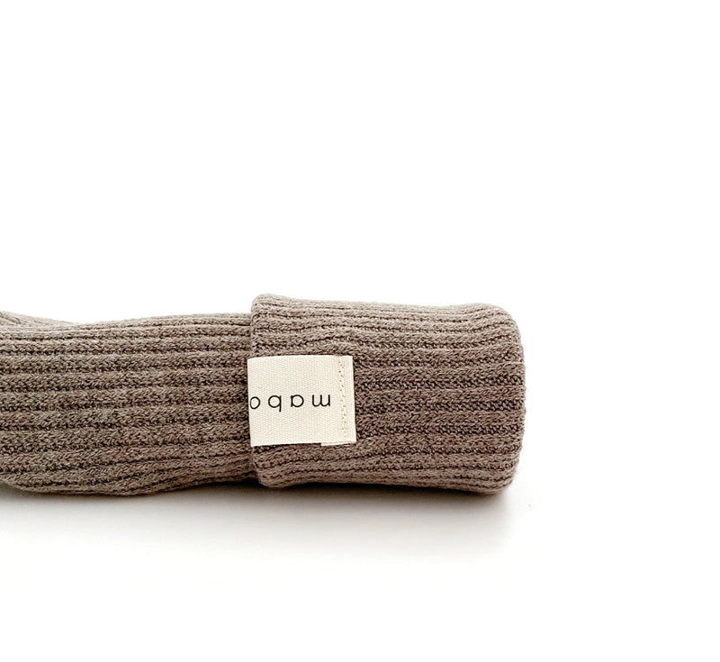 Cuff Beanie Rib Knit Warm - Muddy - Sale