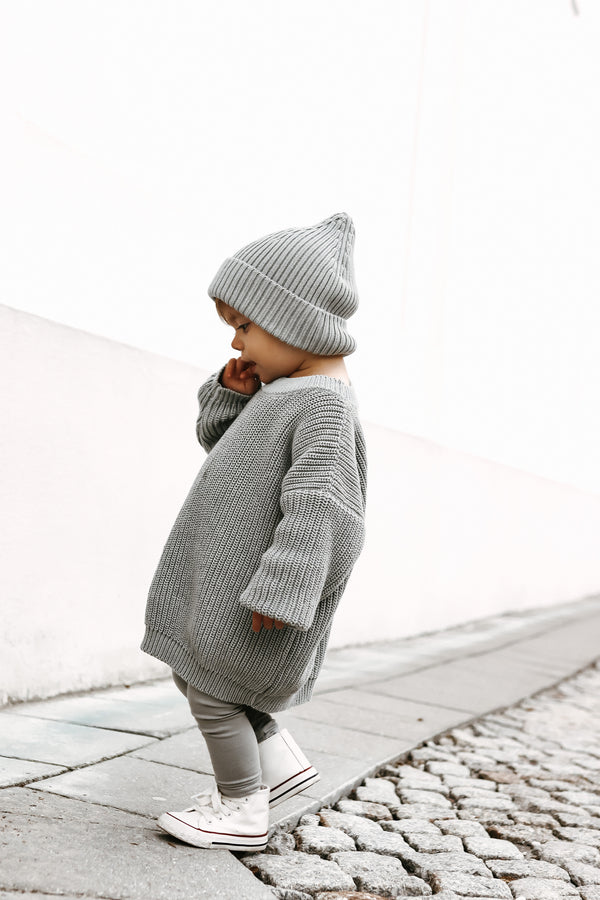 Chunky Knit Sweater - Cement